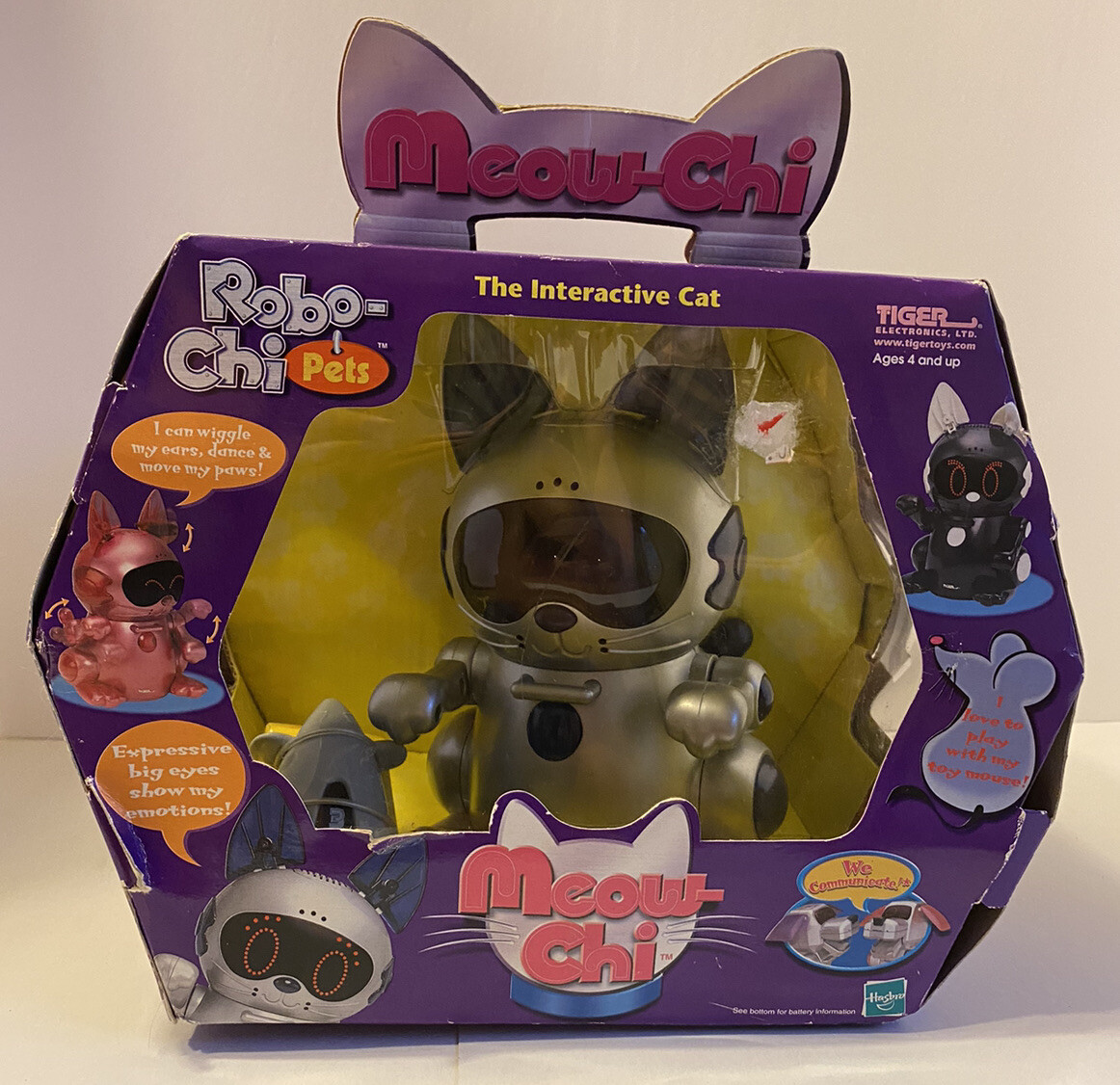 Meow Chi Robo Pets Interactive Toy Cat Hasbro Tiger Electronics Sega New