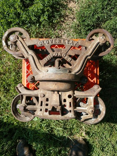 Antique Vintage A E Myers & Bro. Cloverleaf Unloader Trolley brass tag