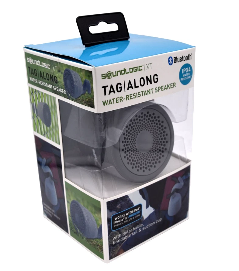 SoundLogic Tag Along Water Resistant Bluetooth Speaker SAME-DAY SHIPPING - Image 3 of 3