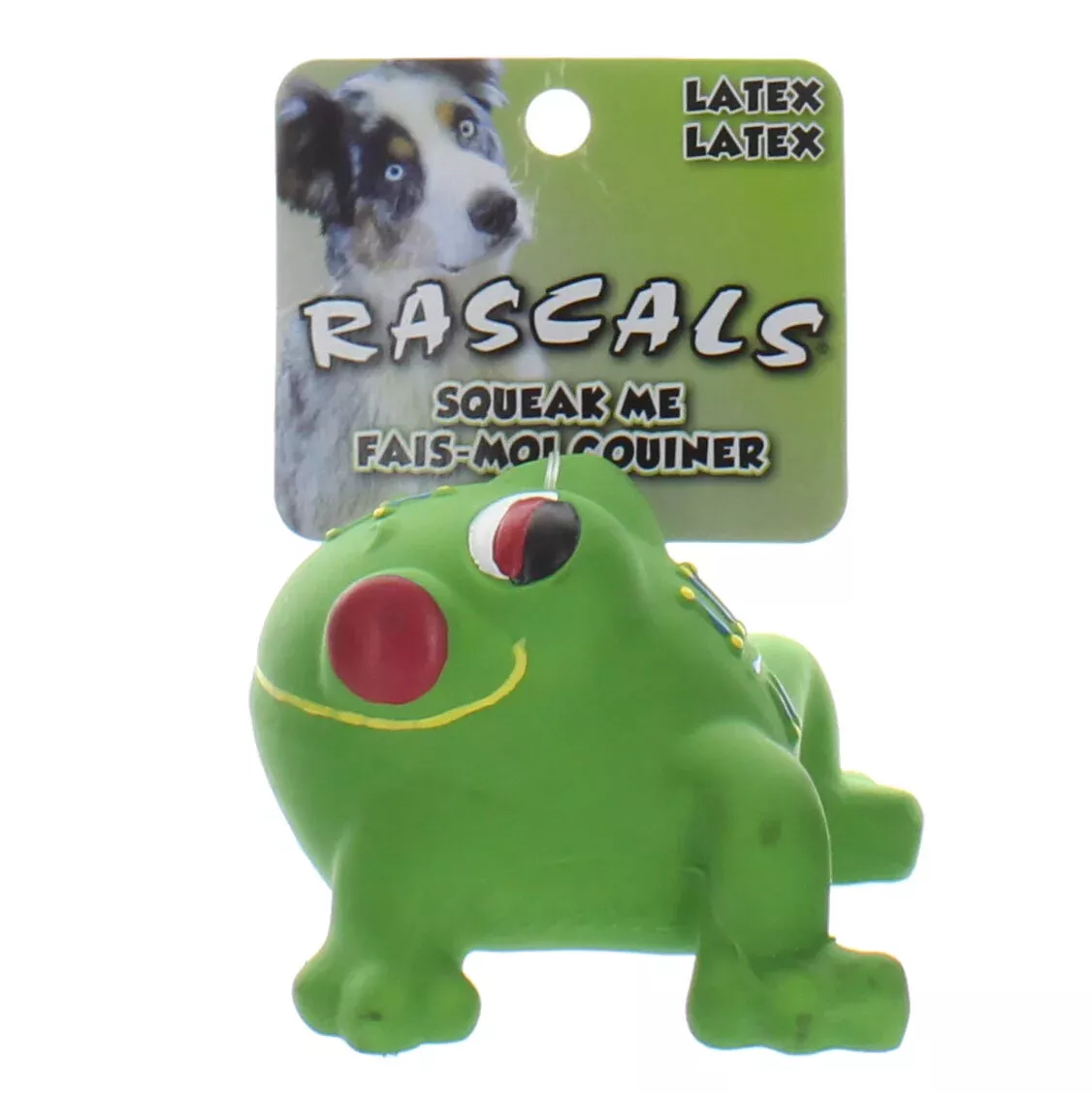 Rascals Latex Dog Toy Frog 3 in