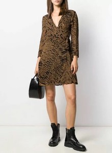 tiger print wrap dress