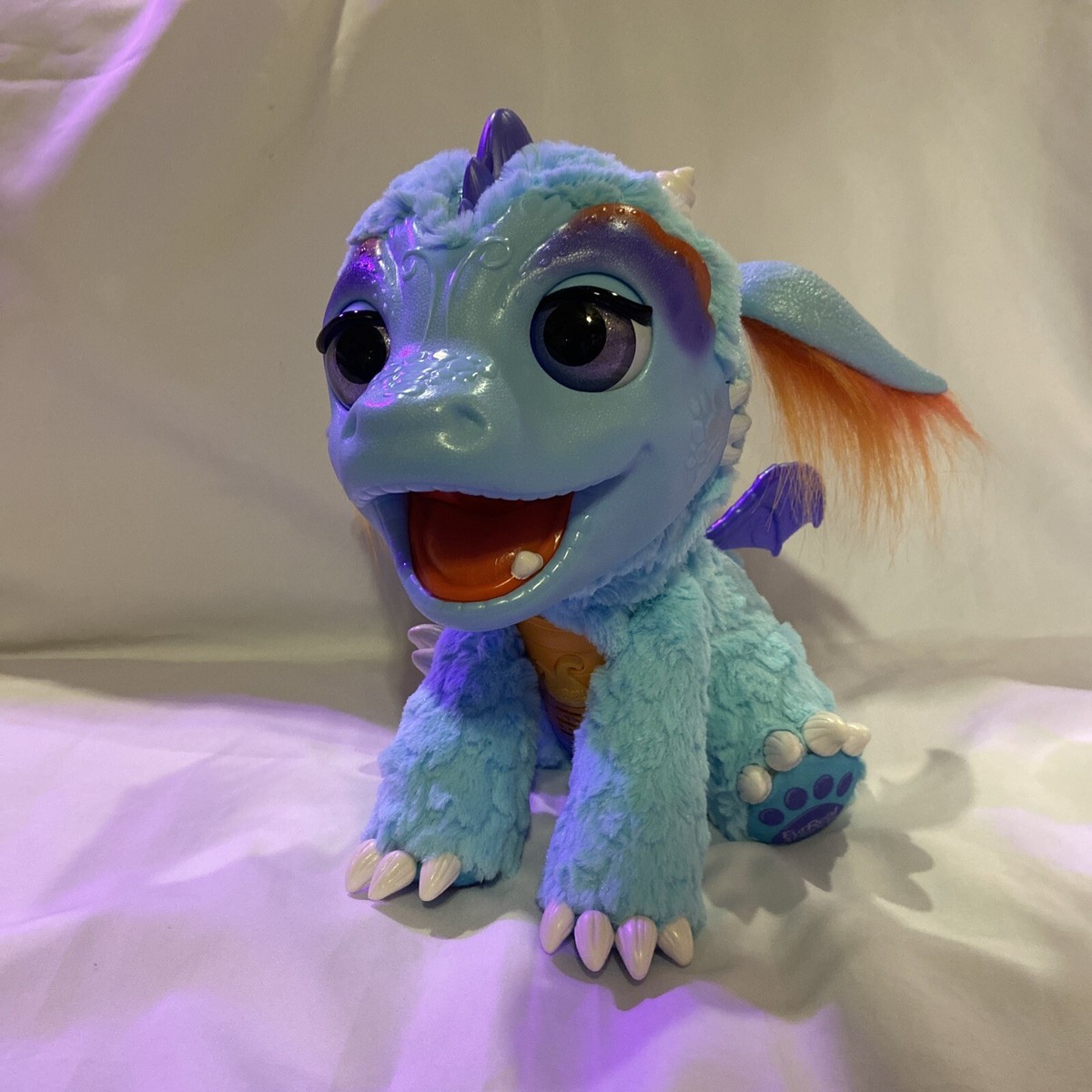 Fur Real Friends Light Sound Fire Breathing Baby Dragon Dinosaur Animated  Pet