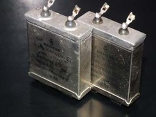 Siemens Klangfilm PIO capacitors 4uF 160V glass end seal two pcs 50s