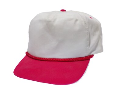 Plain White/Red Trucker Hat Snapback OSFA Headmaster 040825WT3