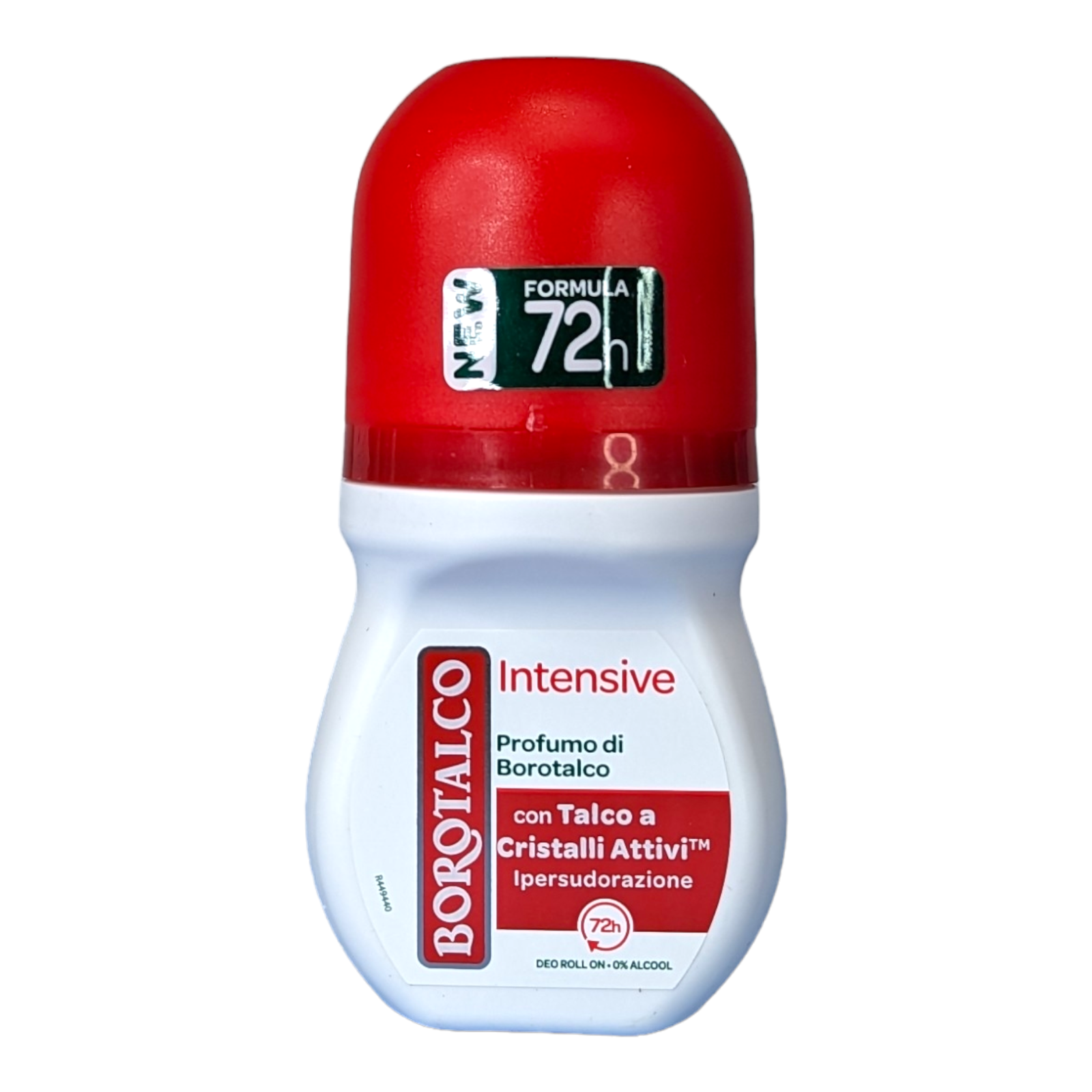 Borotalco Red, Intensive Anti-Perspirant Deodorant Roll On 0% Alcohol, - 50ml
