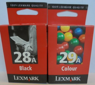 Lexmark 18C1528E 28A Black + Lexmark 18C1529E 29A Color X2500 X5495 Z845 Z1300