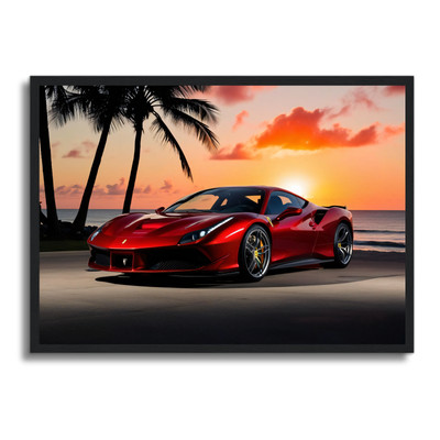 Auto Poster gerahmtes Wandbild Fahrzeug Man Cave Bild A4 - A1 Wohndeko Design