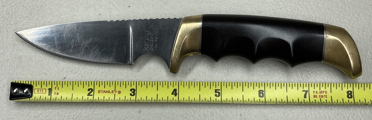 Vtg Kershaw Model 1030 Fixed Blade Hunting Knife By Kai Japan 
