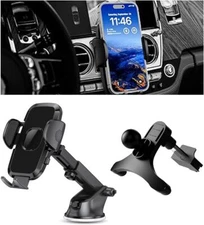 Car Phone Holder Mount 3 in 1 Suction Phone Mount for Car Dashboard Air Vent