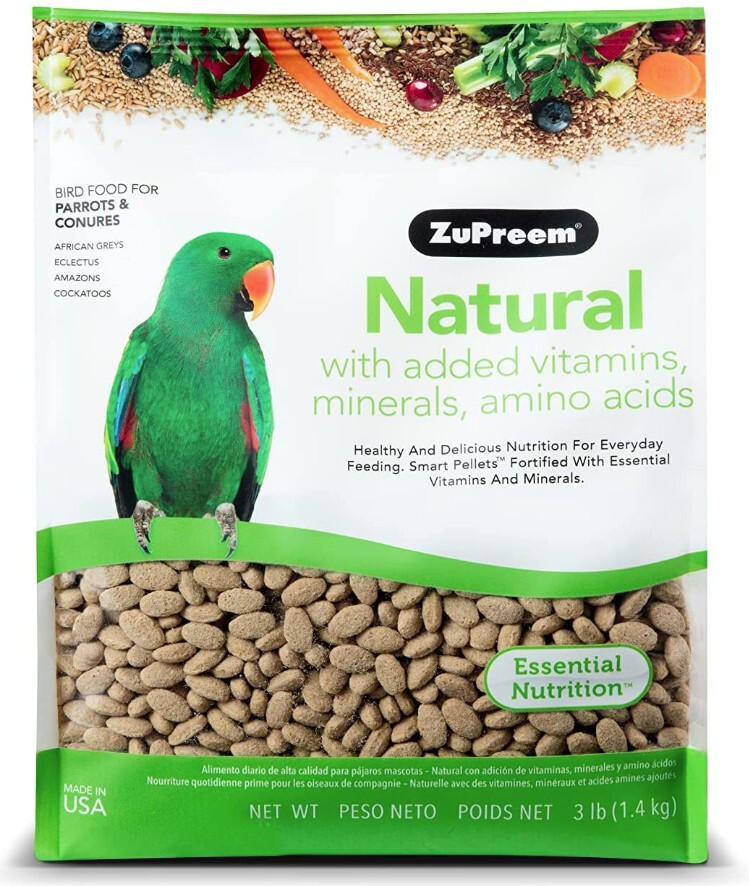 ZuPreem Natural with Vitamins, Minerals, Amino Acids Bird Fo