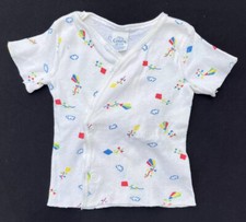 Curity Snap Front Shirt Baby Vintage Size S Made in USA
