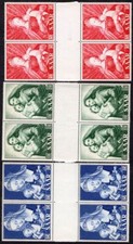 Saar 351/53ZS als ZWISCHENSTEGPAAR ** MNH POSTFRISCH 64EUR (BA8490