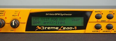 E-MU Xtreme Lead-1 64 Voice BPM Synthesiser Yellow 1U Rack Mount