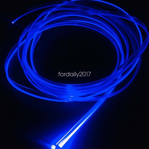 Car Home LED Strip Ambient Light 2mm Plastic Optic Fiber Cable Skirt Tube Kit - Picture 13 of 20