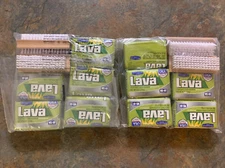 Lava Soap Heavy-Duty Pumice soap with Moisturizer, 10 x 4oz and 4 Nail Brushes