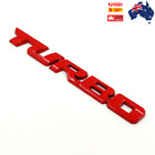 <!--F#f_0-->Red TURBO 3D METAL BADGE LOGO Boot REAR EMBLEM ADHESIVE AUS Stock<!--F/-->