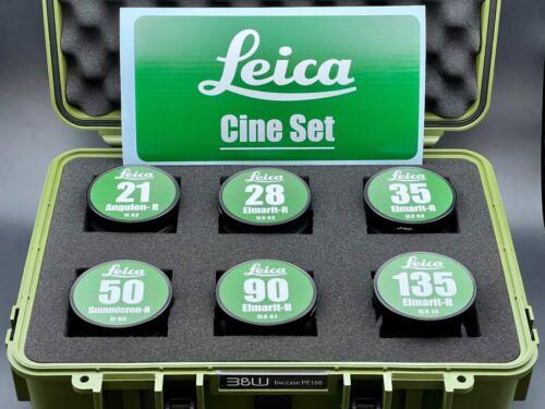 Vintage Leica-R Leitz Cine lens set EF mount Leitax 21/28/35/50/90/135 - Afbeelding 1 van 21