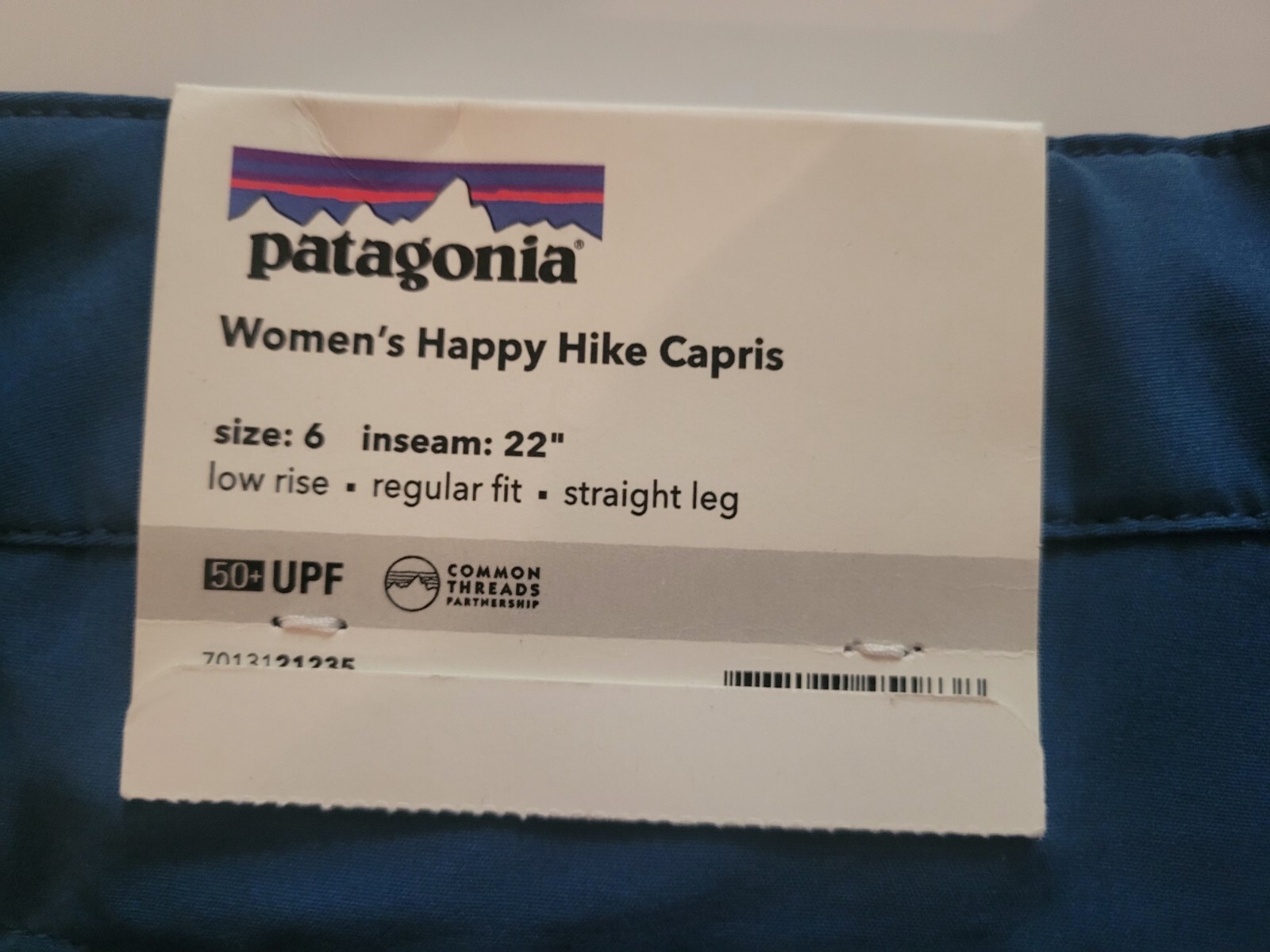 Patagonia Hiking Pants NEW Womens Size 6 Capri Blue Happy Hike Straight Leg thumbnail 4