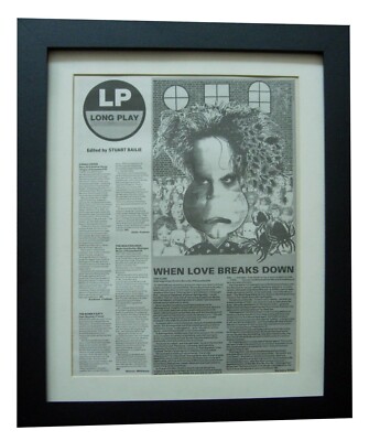 THE CURE+Disintegration LP Review+POSTER+ANZEIGE+ORIGINAL 1989+GERAHMT+SCHNELLER WELTVERSAND