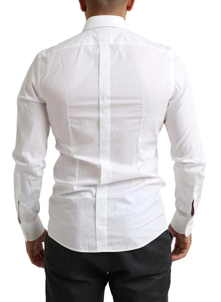 Camisa DOLCE & GABBANA DORADA Esmoquin Blanco Calce Ajustado Barroco 38 / US15 / S 2200usd Foto 3 de 4