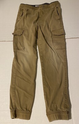 True Craft M(10/12) Boys Tan Cargo Jogger Pants Thrashed 