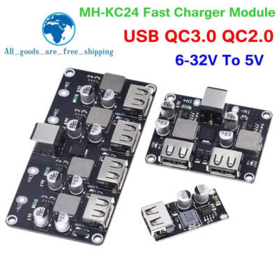 DIYTZT USB QC3.0 QC2.0 USB DC-DC Buck Converter Charging Step Down Module 6-32V