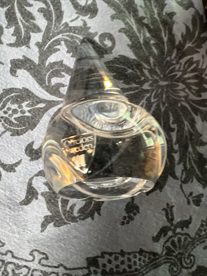 ORREFORS Cristal Santa Elfo Gnomo Santa Pisapapeles Estatuilla NISSE Sven Bebé Sin usar, en caja Foto 4 de 4