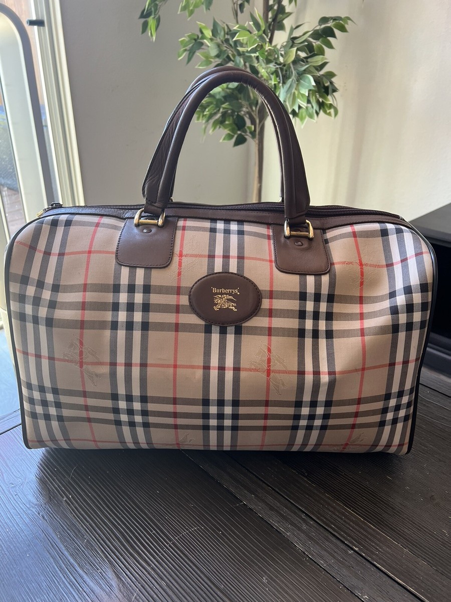 Vintage Burberry Boston Travel Bag | eBay Vintage Burberry Boston Travel Bag | eBay