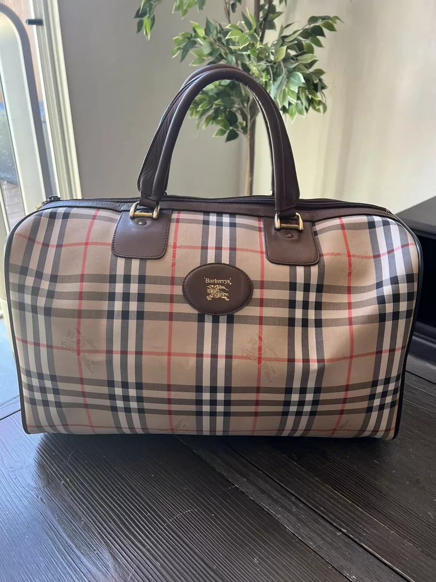 Vintage Burberry Boston Travel Bag