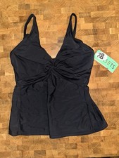 Sunsets NWT Black Forever Tankini Top 34DD Underwire Twist Style 77 Bra Sized