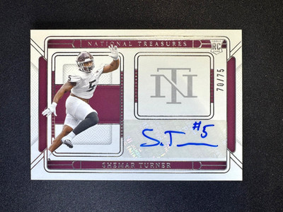 2025 National Treasures Collegiate Shemar Turner RC Auto Bears Rookie #d 70/75