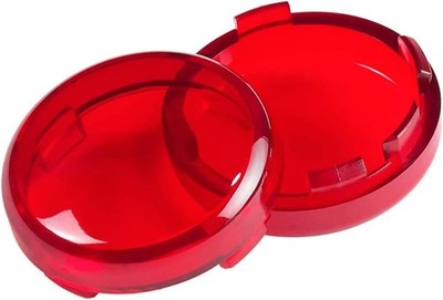 Red Lens Cover for Turn Signal Lights, Compatible with Dyna, Fatboy Color: Red