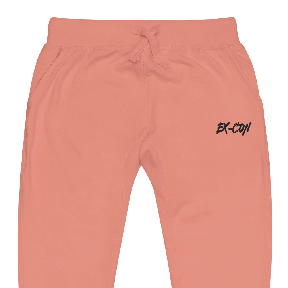 EX-CON Dusty Rose Fleece Sweatpants – Unisex Jogger Sweatpants