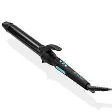 NWT BIO IONIC Black Nanpionic Long Barrel Ceramic Styler Curling Iron Wave 1.25"