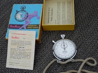 Stoppuhr Hanhart Lever 7 Jewels in OVP mit Papieren voll funktionstüchtig!