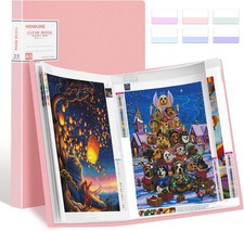 A3 Diamond Painting Storage Book, 60 Views Art 16.5x12.1 inches, Pink