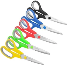 Scissors for Office, Taotree 8" Scissors All Purpose Bulk of 5-Pack, Middle S...