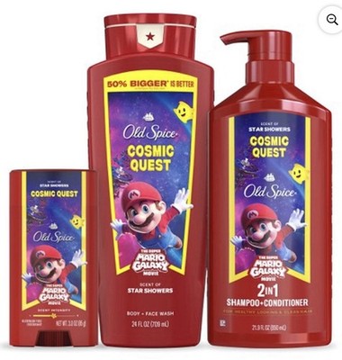Old Spice - Super Mario - Cosmic Quest Bundle (Body Wash, Deodorant, & Shampoo)