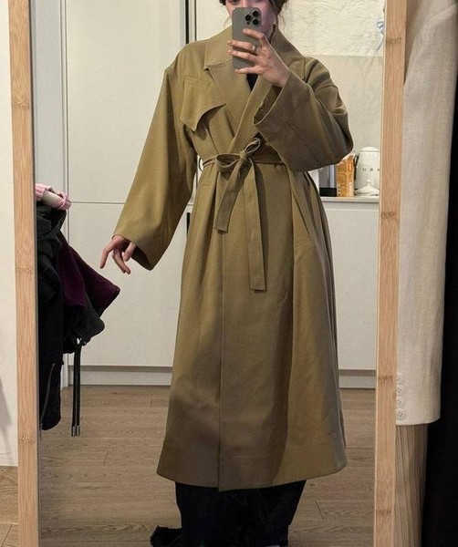 Women Ganni Trench Coat Beige S