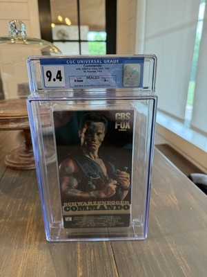 Commando VHS 1986 CBS Fox True First Print SEALED Watermarks & Two-Tone Tape!!