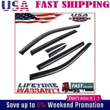 For 2023-2025 Honda CR-V CRV 6Pcs Black Window Visors Vent Shade Sun Out-Channel