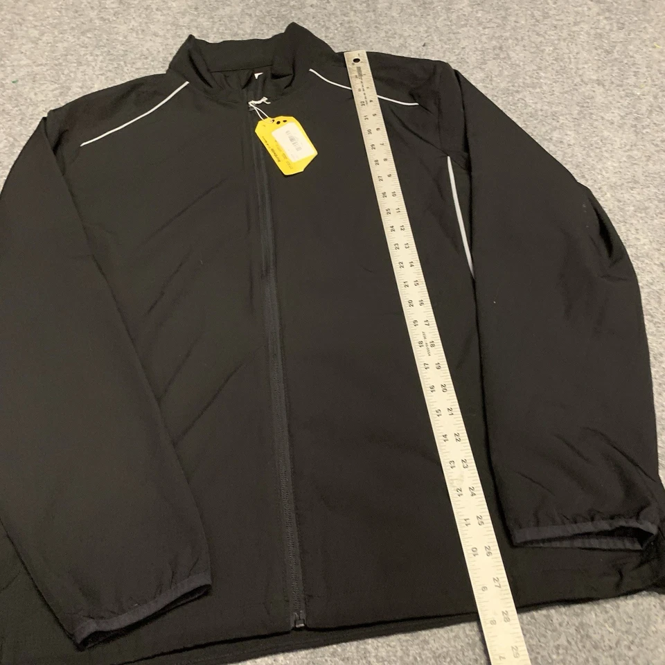 Jaqueta masculina Ben Hogan tamanho grande preta com zíper completo corta-vento golfe luz externa - Imagem 4 de 4