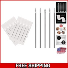 Professional 10pcs Stainless Steel Piercing Needles - 14G 16G Sizes Available