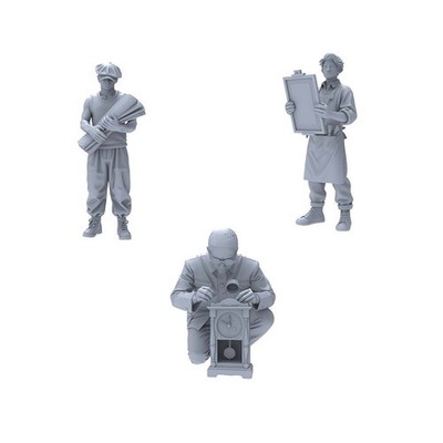 LYTR87033 1/87 Unpainted 3D Printed Model, Cute Doll for Scene Matching Use 1set