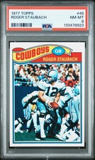 1977 TOPPS #45 ROGER STAUBACH PSA 8