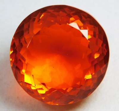 NATURAL Orange Topaz 50 Ct Round Cut Jewelry Making CERTIFIED Loose Gemstone
