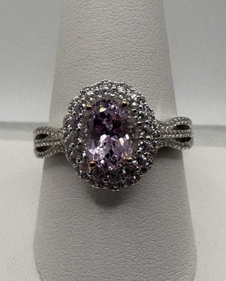 Martha Rocha Kunzite 2.55ctw Interchangeable Ring Pendant 925 Size 10 D Joy