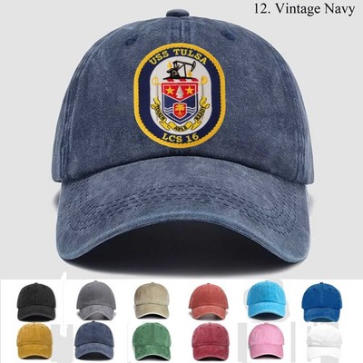 Customized Personalization Embroidered Hat Uss Tulsa Lcs-16 Ship, Trucker Hat
