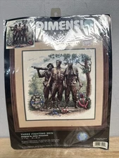 Dimensions "Three Fighting Men" Himsworth Counted Cross Stitch 15"x15"  #35024