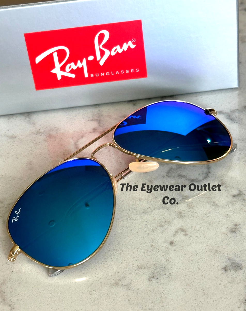 Store Display Rayban Aviator Blue Mirror RB3025 Standard 58  display picture 2